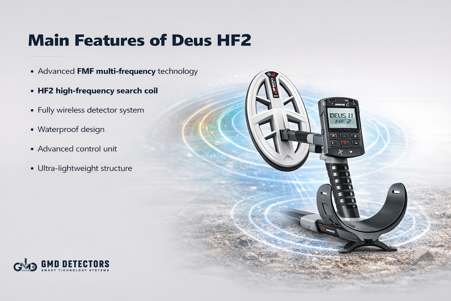 HF2-Coil8 المميزات الرئيسية لجهاز Deus HF2